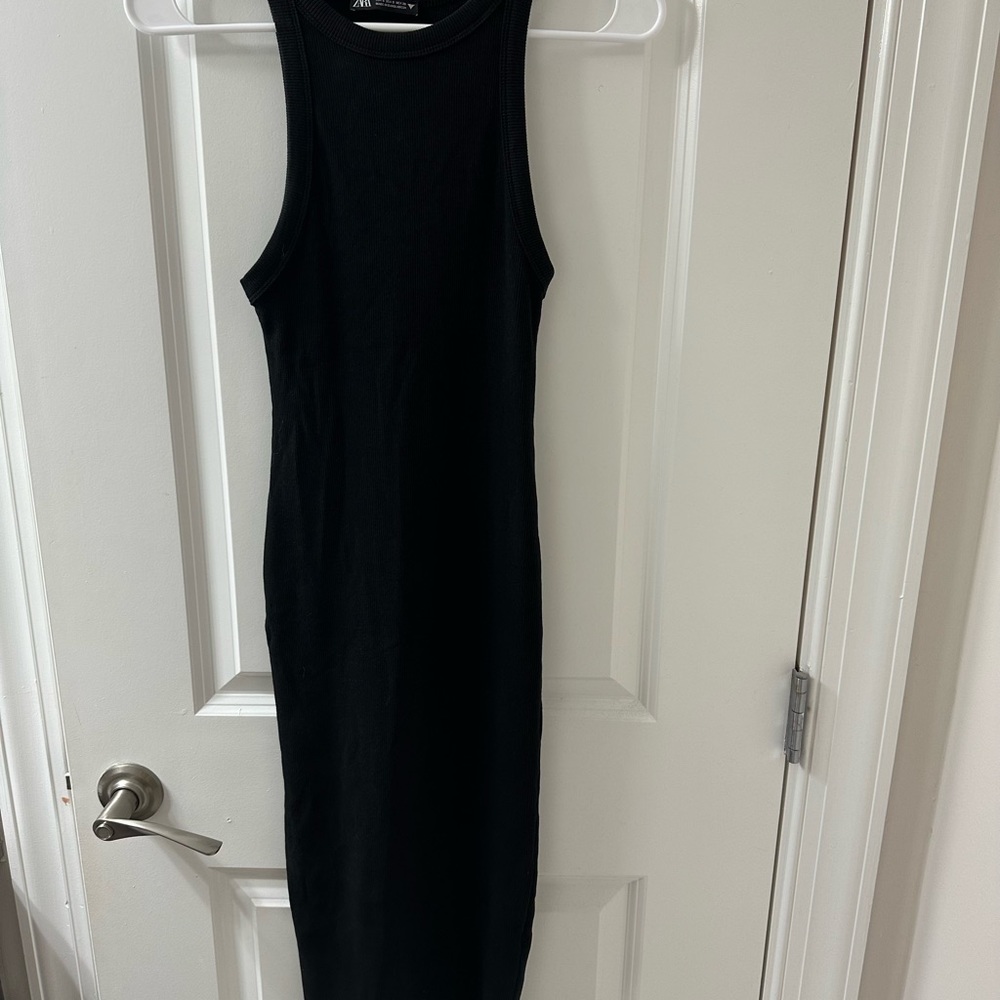 Zara ribbed midi bodycon dress
